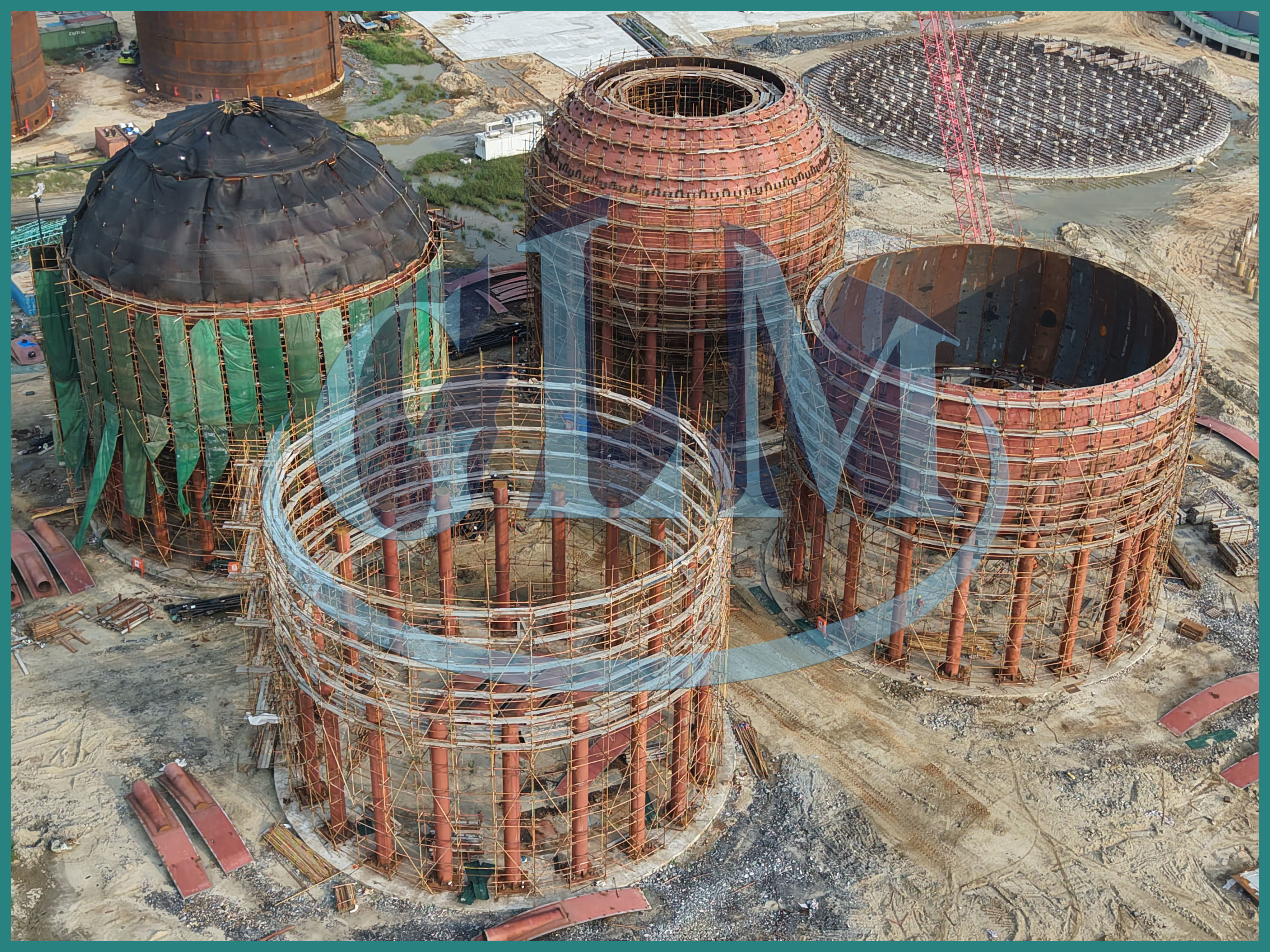 Latest company case about 4 x 11,585 m³ Spherical Tank Project in Africa