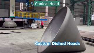 2600mm conical head with large diameter and smooth taper