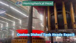 On-site hot forming of large hemispherical heads