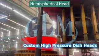 Hemispherical head manufactured via the ultra-large hot-pressing process