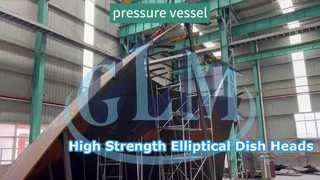 Semi-finished conical section of a large, high-strength carbon steel conical hopper