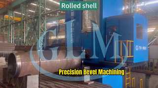 The rolled shell bevel is ground in strict accordance with national standards for machining precisio