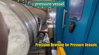 Beveling of large-diameter pressure vessel shell