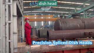Customizable spliced dish ​​heads or complete pressure vessels