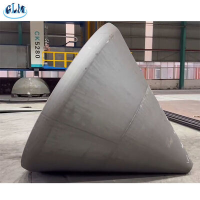 Custom-made Carbon Steel Conical Tank Heads with 15°, 30°, 45°, 60° Cone Angles for Industrial Applications