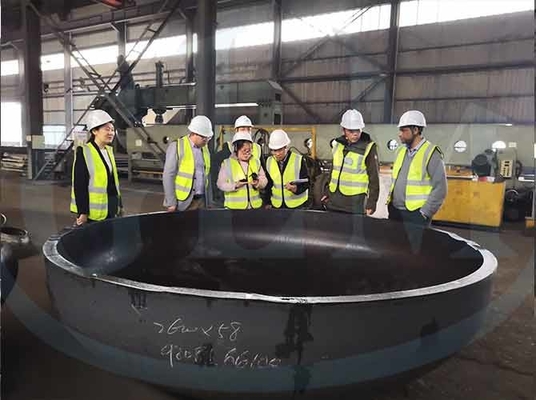 Q345r 2600mm Ellipsoidal Head Pressure Vessel Stainless Steel Dished Ends 58mm
