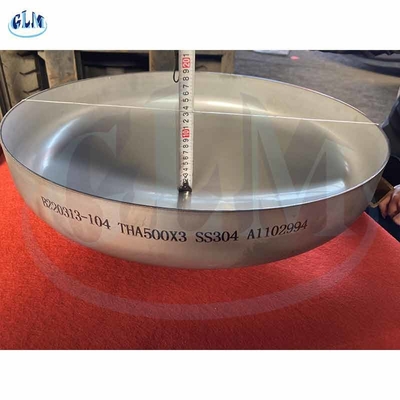 SS304 THA Torispherical Head Dish End 500mm Diameter 3mm Thickness
