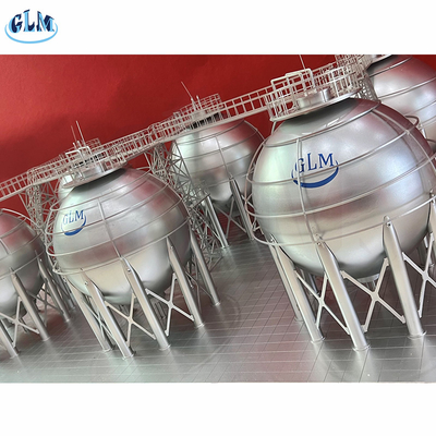 Stainless Steel LPG Spherical Storage Tank , Dish Head