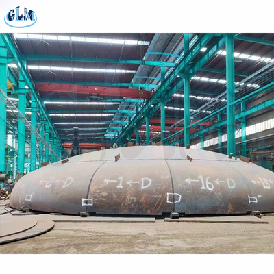 Dia 11000mm 65mm Thickness Carbon Steel Torispherical Head , Crown , Petal Heads