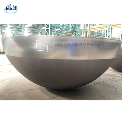 Carbon Steel Hemispherical Dish Bottom Head , Hot Pressing Hemispherical Vessel Tank Head